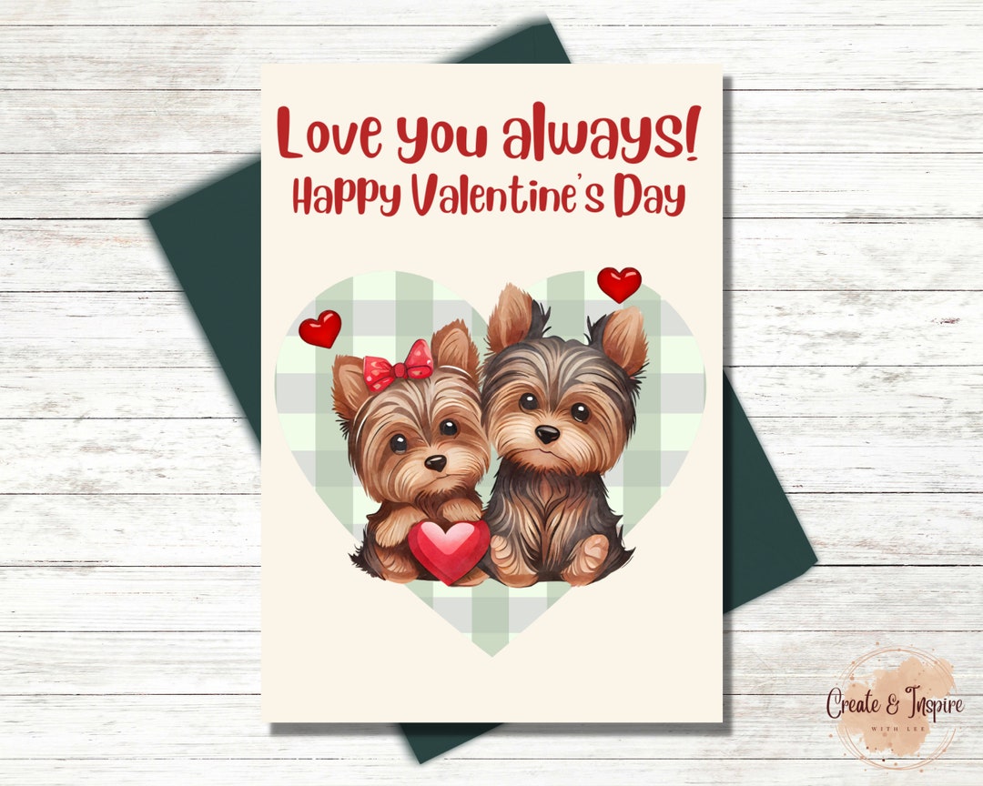 Romantic Printable Valentine's Day Card, Digital Download to Print at ...