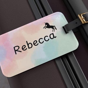 Personalized Luggage Tag, Kids School, Birthday Gift, Family Trip, Custom Luggage tag, Monogram bag tag