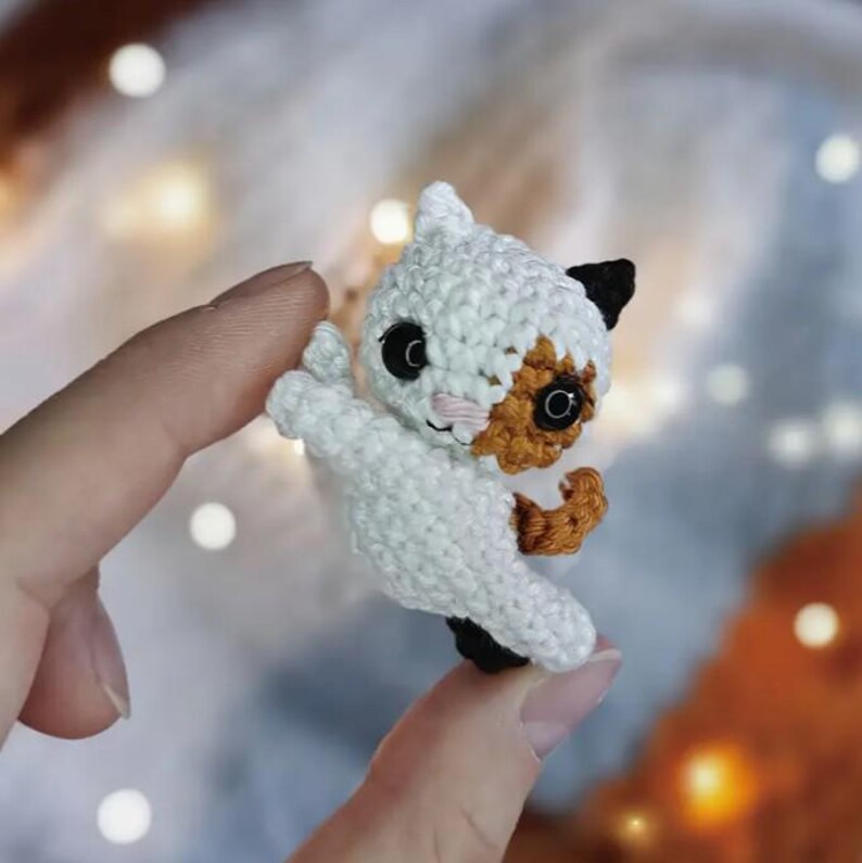 Igel oder Katze Häkeln Kit, 2 Amigurumi Urlaub Garn Set, Süßes Häkeln Kit für Anfänger, DIY Weihnachtsgeschenk Basteln, Häkeln Bild 12