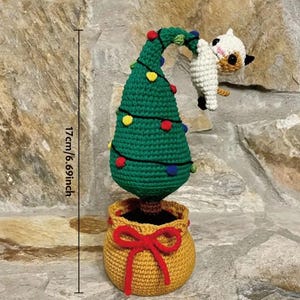 Igel oder Katze Häkeln Kit, 2 Amigurumi Urlaub Garn Set, Süßes Häkeln Kit für Anfänger, DIY Weihnachtsgeschenk Basteln, Häkeln Bild 13