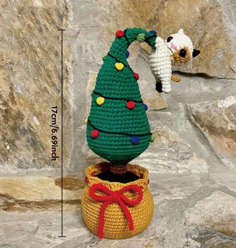 Igel oder Katze Häkeln Kit, 2 Amigurumi Urlaub Garn Set, Süßes Häkeln Kit für Anfänger, DIY Weihnachtsgeschenk Basteln, Häkeln Bild 13