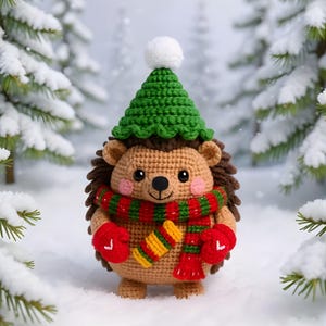 Igel oder Katze Häkeln Kit, 2 Amigurumi Urlaub Garn Set, Süßes Häkeln Kit für Anfänger, DIY Weihnachtsgeschenk Basteln, Häkeln Bild 1