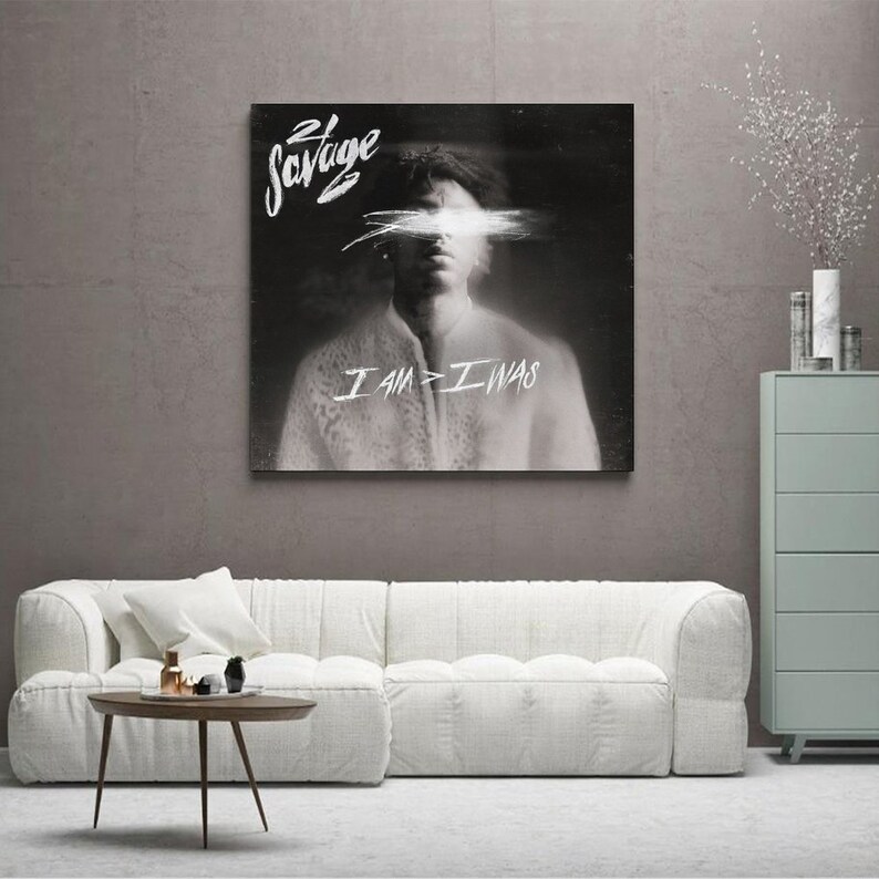 21 Savage Album Cover Canvas Art Music Album Poster and Wall Art