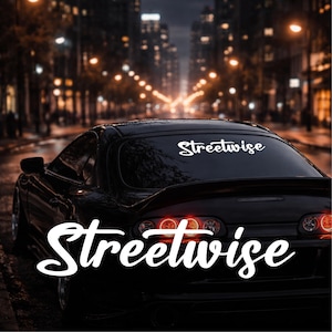 Streetwise voorruitbanner – geplotte vinylsticker, JDM autobannersticker