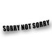 Sorry Not Sorry - Plotted Vinyl Sticker, Car Sticker, Decal Sticker ...
