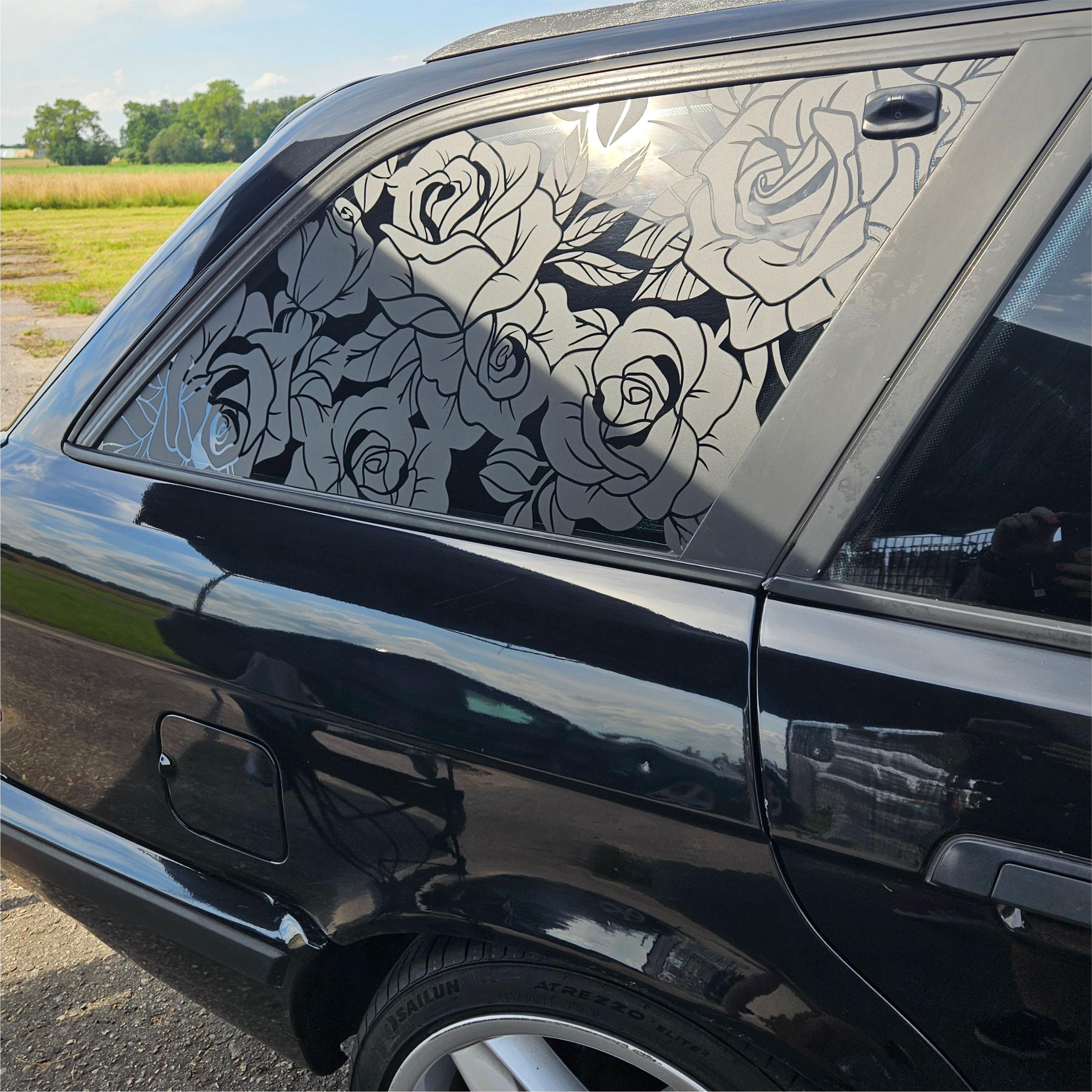 Bee Cells Pattern Rear Window Decals – Matte Black Vinyl Car Stickers ...