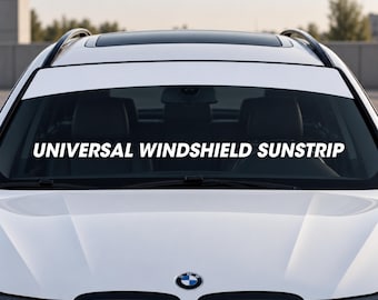 Universal Car Sunstrip | Solid Color Automotive Vinyl Banner | Matte, Gloss or White