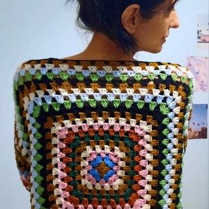 Crochet Sweater, Crochet Cardigan, Colorful Sweater, Oversized Cardigan, Sweater Cardigan Women, Women's Sweater