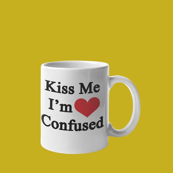 Embrassez-moi, je suis confus tasse à café, tasse d’amour, tasse à café Valentine, tasse de couple, cadeau pour lui, cadeau pour elle, cadeau de tasse de café et de thé