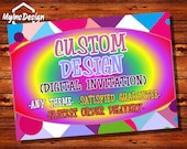 Custom Invitation,Custom Birthday Invitation,Sibling Invitation,Kids Birthday Invitation,Joint Invitation Party,Custom Birthday Invites