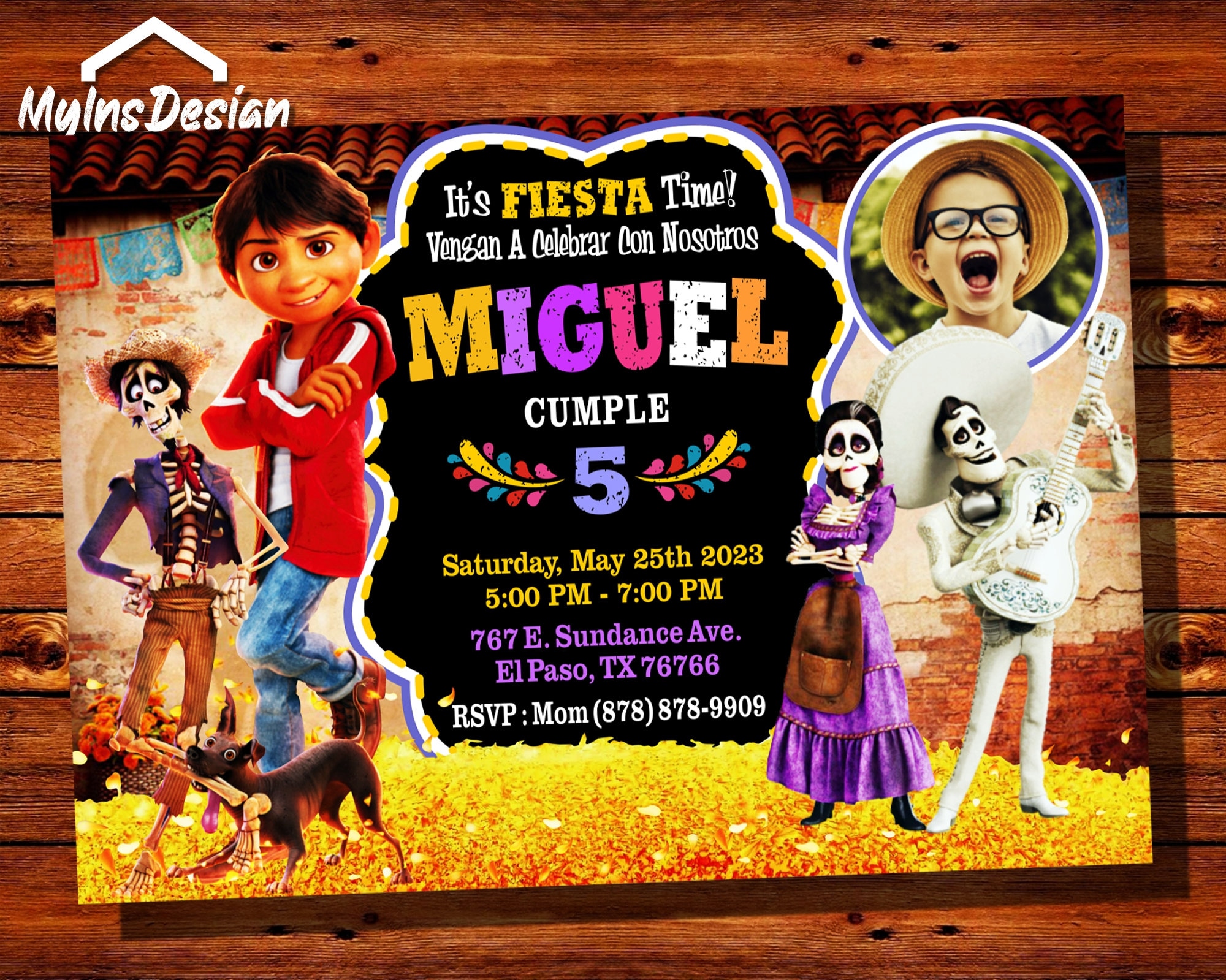 Coco Invitation With Photo,coco Birthday Invitation,coco Invites,coco ...