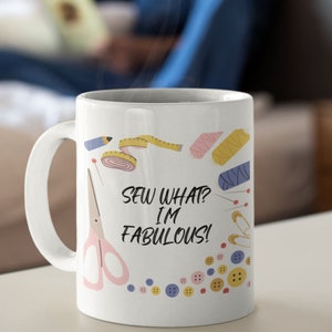 Sewing Mug Funny Sewing Gift for Women Sewer Gifts for Friend Seamstress  Gifts for Women Sewer Mug Funny Crafter Birthday Gift for Mum Mom 