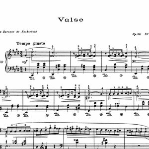 Chopin - Waltz in C Sharp Minor Op 64 No 2 Piano Sheet Music PDF 6 Pages