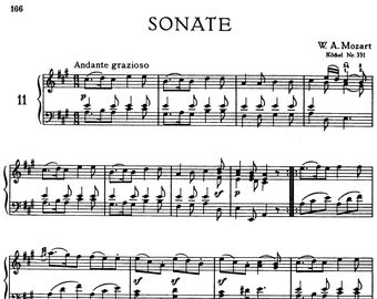 ピアノ楽譜 - モーツァルト ピアノソナタ第11番 イ長調「トルコ行進曲