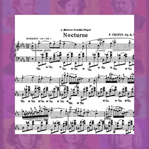 Chopin Nocturne 2 E Flat Major Op. 9, No. 2 Frederic Frédéric Chopin Solo Piano Sheet Music Printable PDF 3 Pages Download