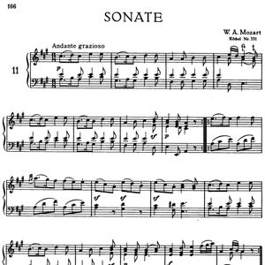 Mozart Sonata No 11 K331 (Complete All Three Movements) Wolfgang Amadeus Mozart Piano Sheet Music Printable PDF 17 Pages Download