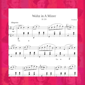 Chopin Walzer in a-Moll, B. 150, op. Posth. Frédéric Frederic Chopin Solo Klavier Noten Printable PDF 2 Seiten Download
