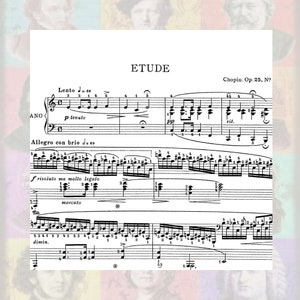 Chopin Etude Op. 25 No. 11 (Winter Wind) Frederic Frédéric Chopin Solo Piano Sheet Music Printable PDF 10 Pages Download