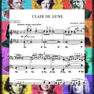 Clair De Lune Handwritten Sheet Music 