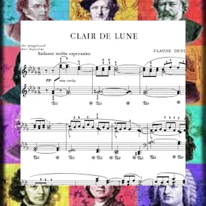 Clair De Lune Handwritten Sheet Music 