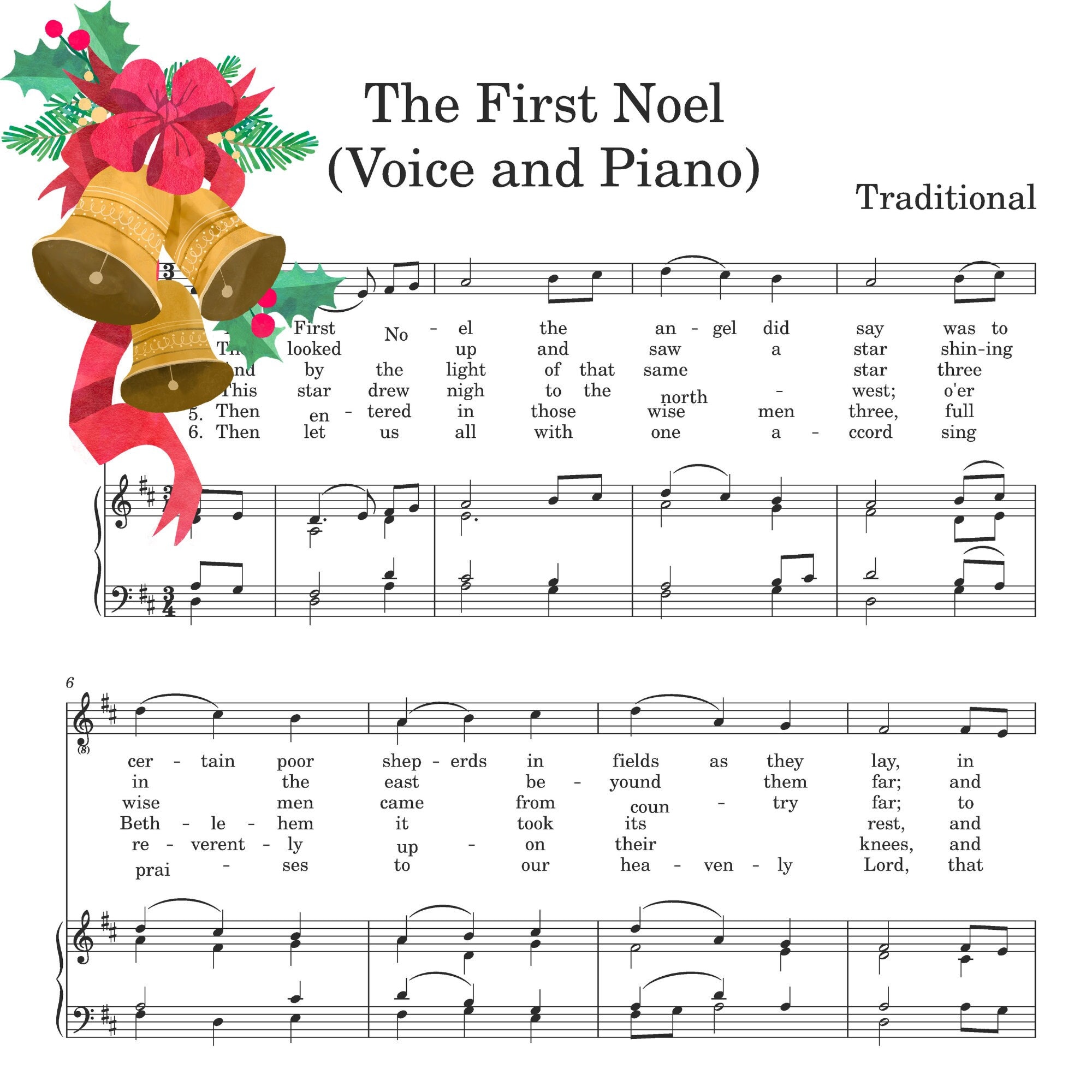 The First Noel Christmas Carol Easy Piano Vocal Music Sheet Printable Pdf Download 3 Files The First Noel Christmas Carol Easy Piano Vocal Music Sheet Printable Pdf Download 3 Files