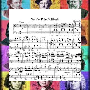 Chopin Waltz Op. 18 Grande Valse Brillante Frédéric Chopin Solo Piano Sheet Music Printable PDF 6 Pages Download Waltz Valse No 1
