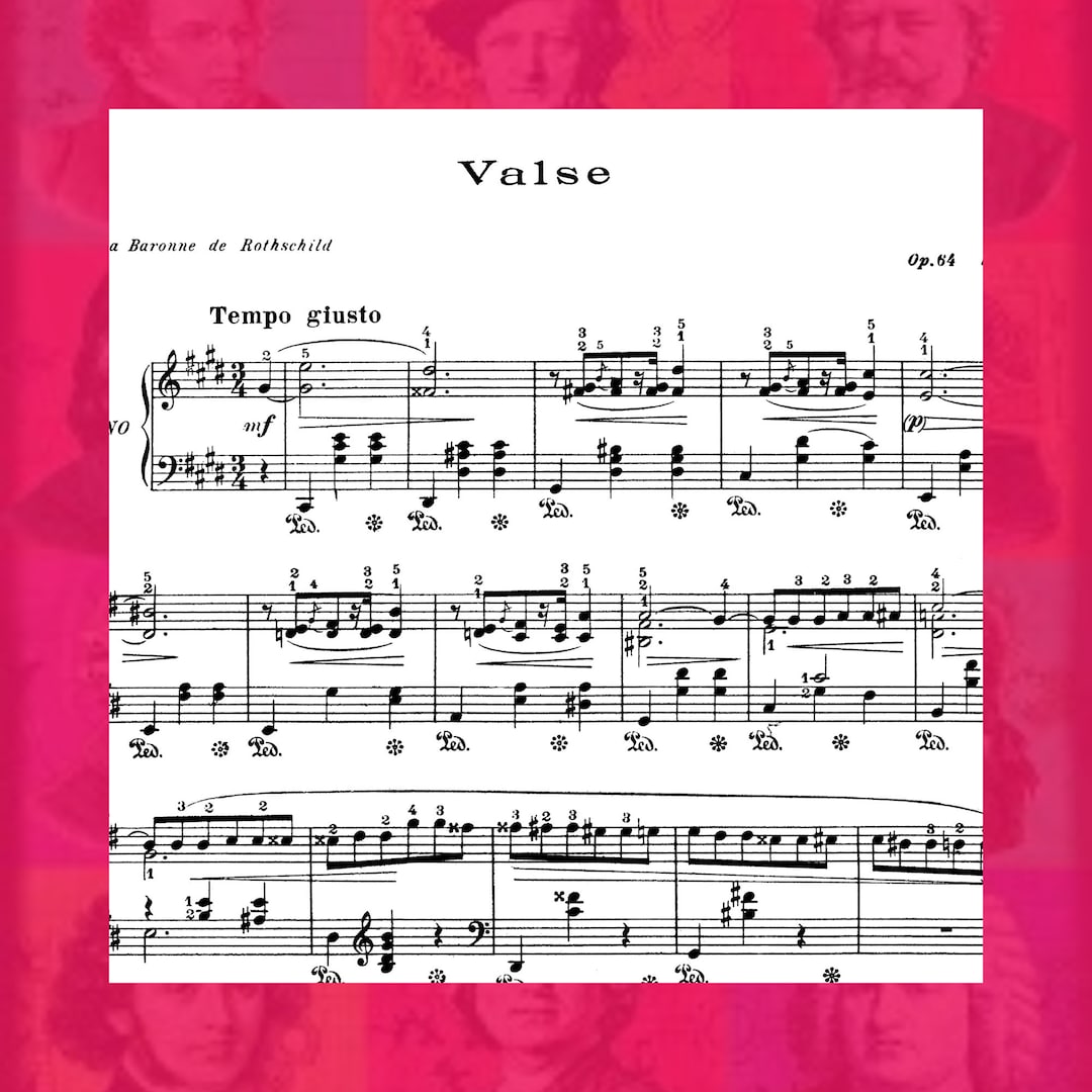 Chopin Waltz Op. 64 No. 2 Frédéric Chopin Solo Piano Sheet Music ...