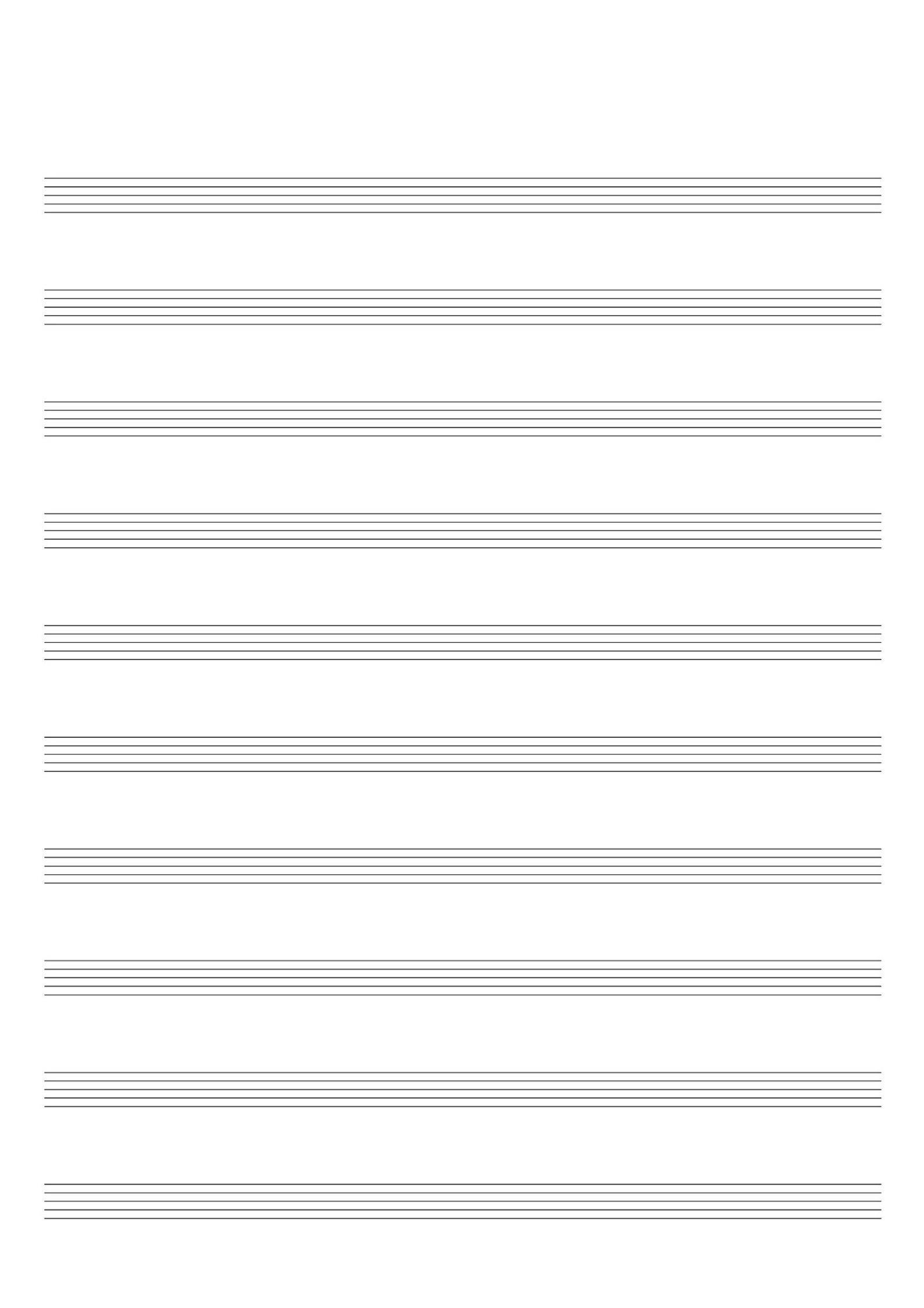 6 TYPES Printable Blank Staff Paper PDF Download Blank Music Staff