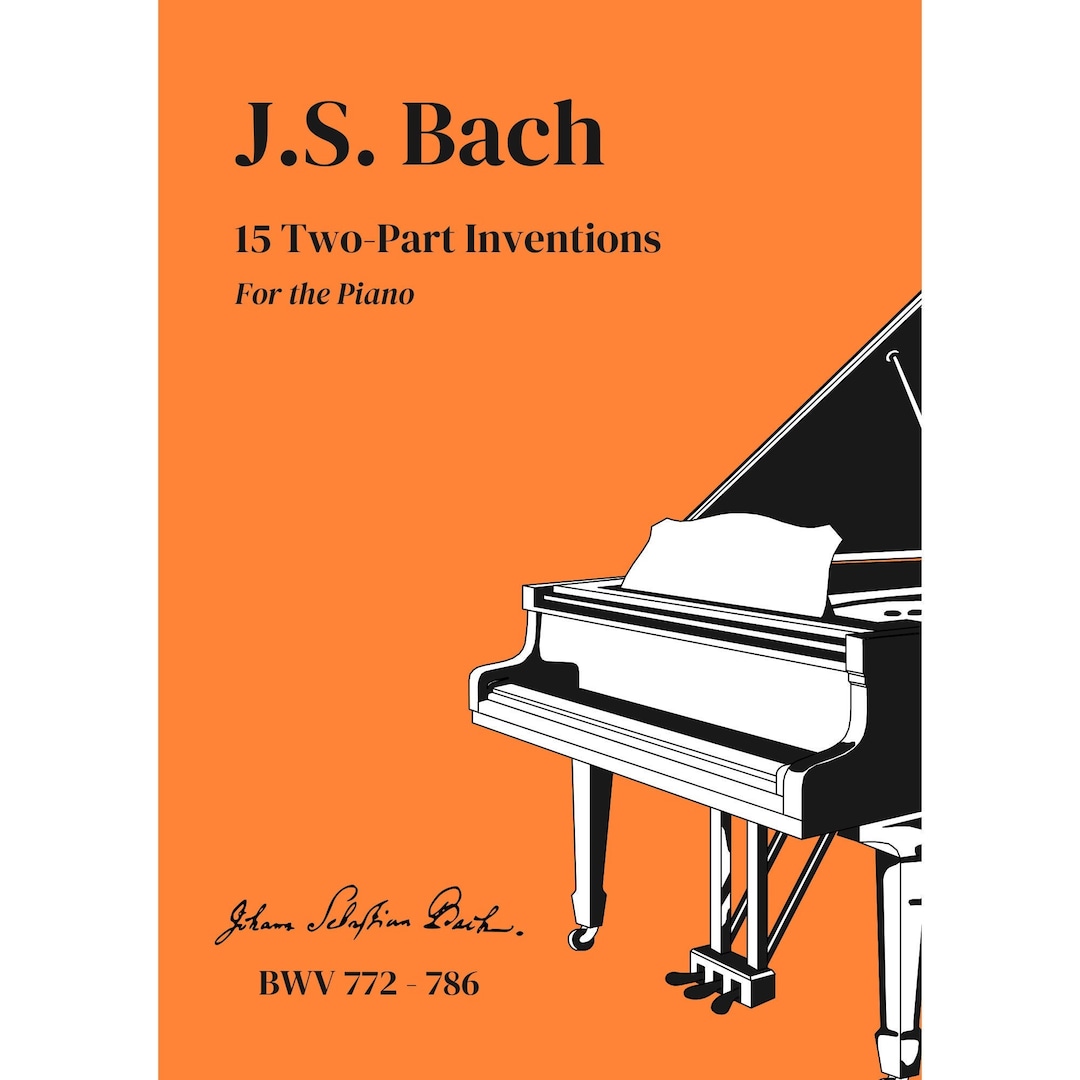 15 Two-part Inventions Piano Book Bach BWV 772-786 Piano Solo Sheet ...