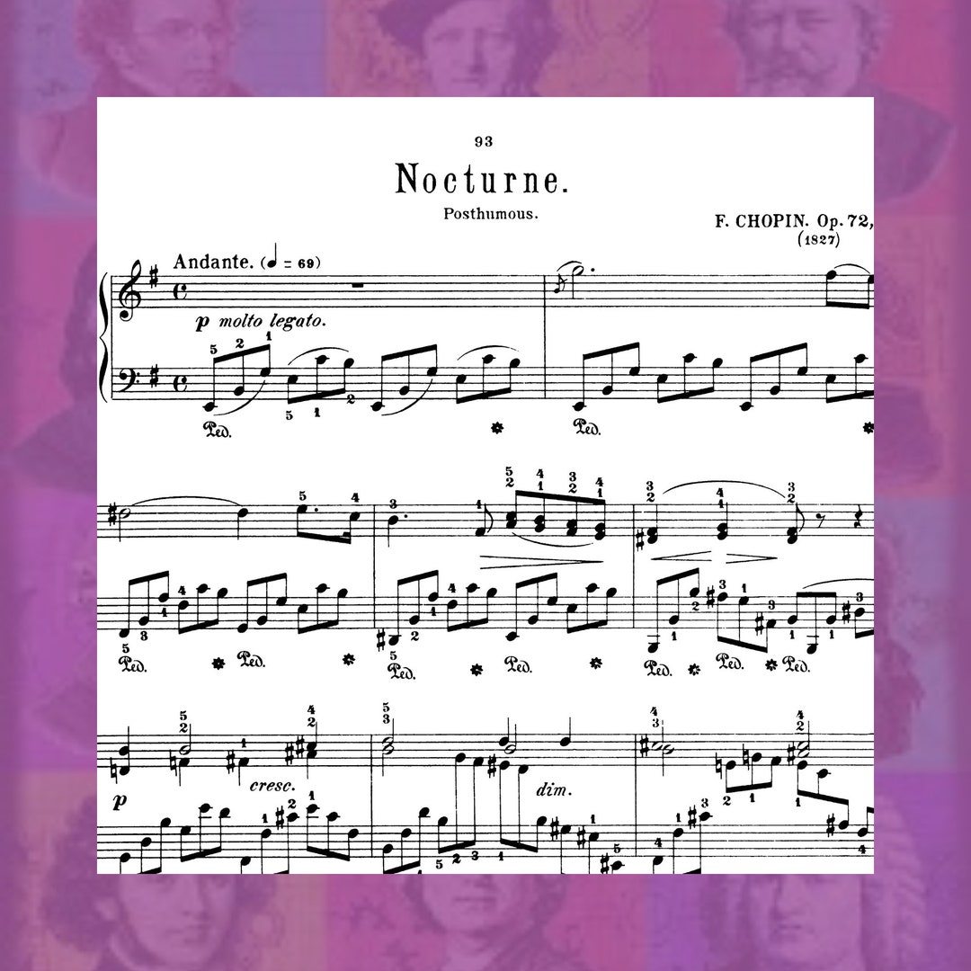 Chopin Nocturne 19 E Minor Op. 72 No. 1 Frederic Frédéric