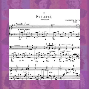 Chopin Nocturne 19 E Minor Op. 72 No. 1 Frederic Frédéric Chopin Piano Solo Sheet Music Printable PDF 4 Pages Download