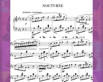 Chopin Nocturne 21 C Minor Op. Posthumous Frederic Frédéric Solo Piano Sheet Music Printable PDF 3 Pages Download
