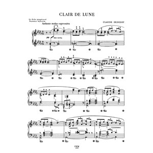 Clair De Lune - Debussy Piano Solo Sheet Music Printable PDF ...