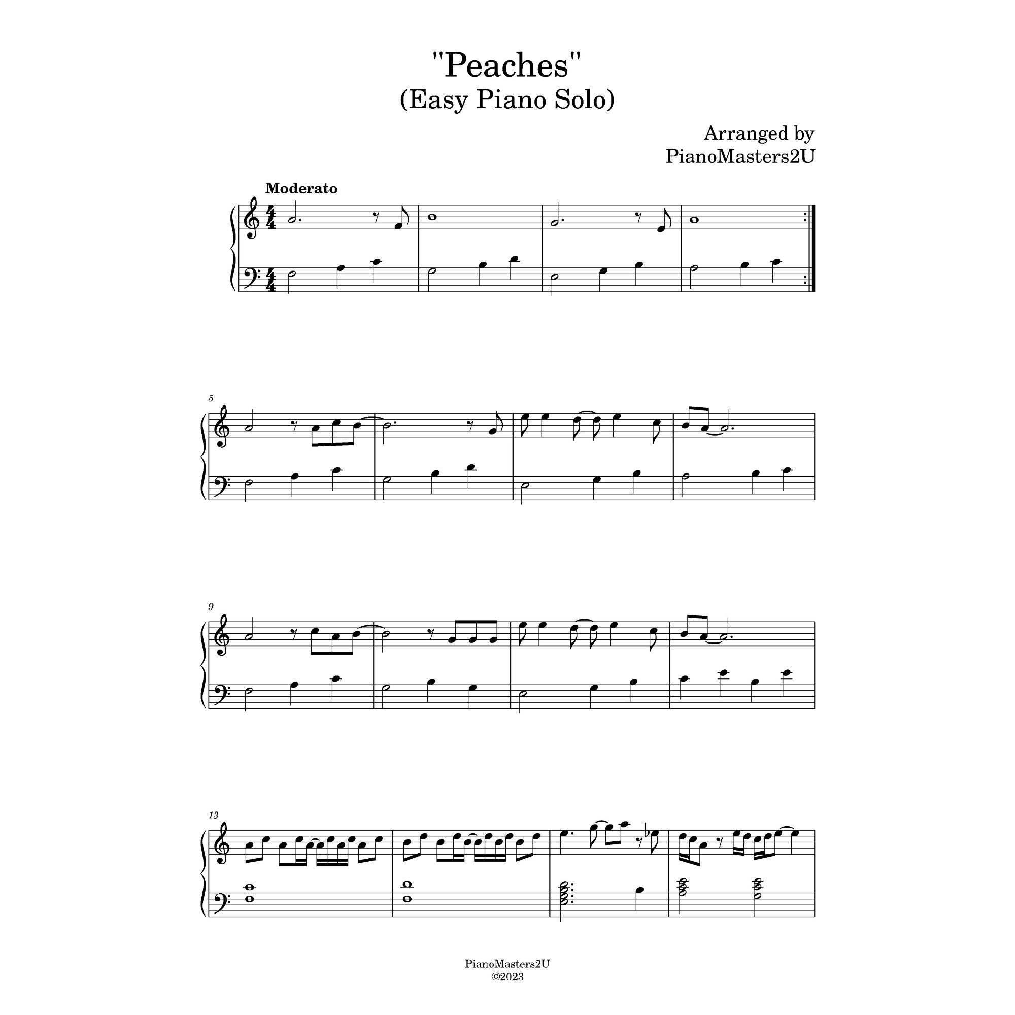 Peaches - Super Mario Bros. Movie Sheet music for Piano (Solo)