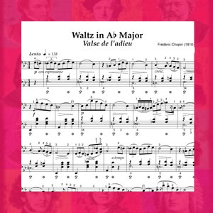 Chopin Waltz Op. 69 No. 1 Frédéric Chopin Solo Piano Sheet Music Printable PDF 3 Pages Download