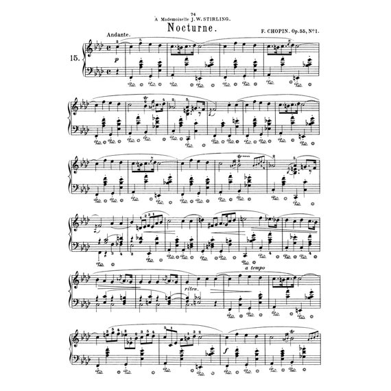 Chopin Nocturne 15 F Minor Op. 55, No. 1 Frederic Frédéric Chopin