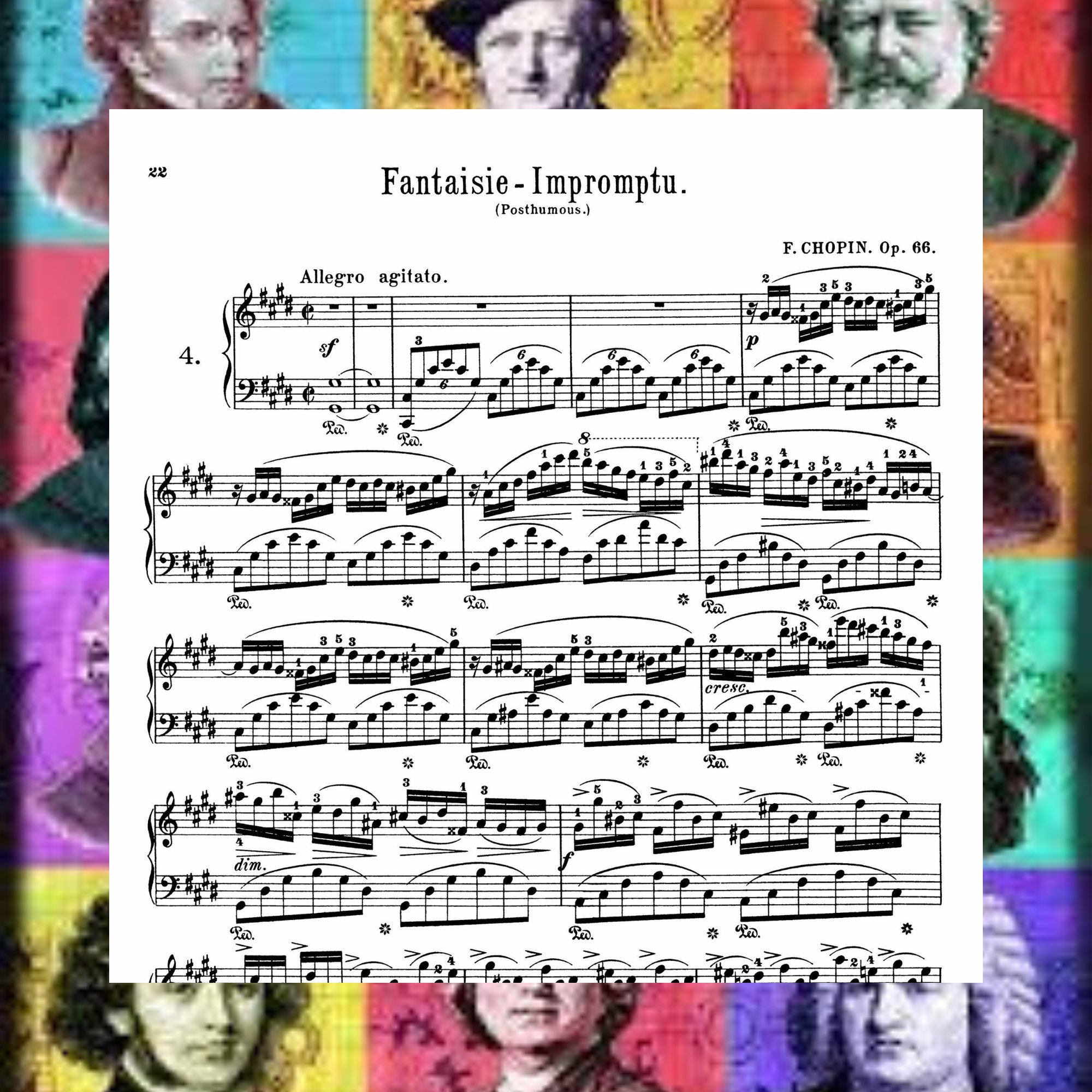 Chopin - Fantaisie Impromptu Op. 66 Piano Sheet Music PDF 6 Pages