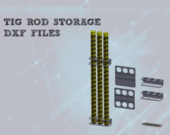 TIG Welding Rod Holder DXF File, Wall Mount Storage (PDF)