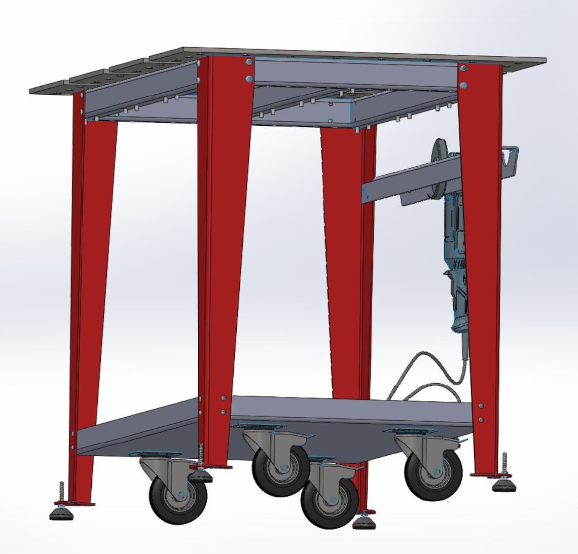 Mobile Welding Fixture Table Cart 0,8x1,2m Fi16 DIY Plasma Plans DXF ...