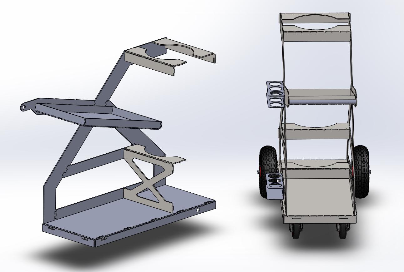 Trolleys Dxf File Heavy Duty Welding Cart DXF CNC PDF - Plans for 5mm Sheet Metal ...