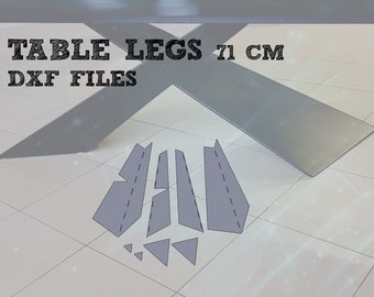 Fichiers DXF pour découper et fabriquer des pieds de table en tôle de 2 mm