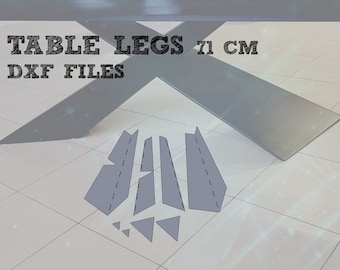 DXF files for cutting and making table legs from 2mm sheet metal