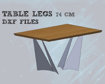 DXF files for cutting and making table legs from 4mm sheet metal