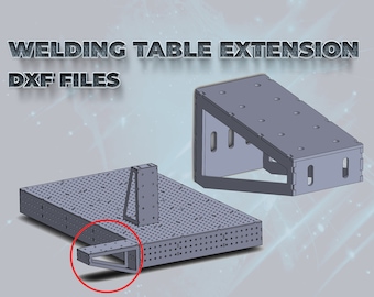 Schweisstisch Erweiterung DXF Dateien: 500 x 200 x 8 mm