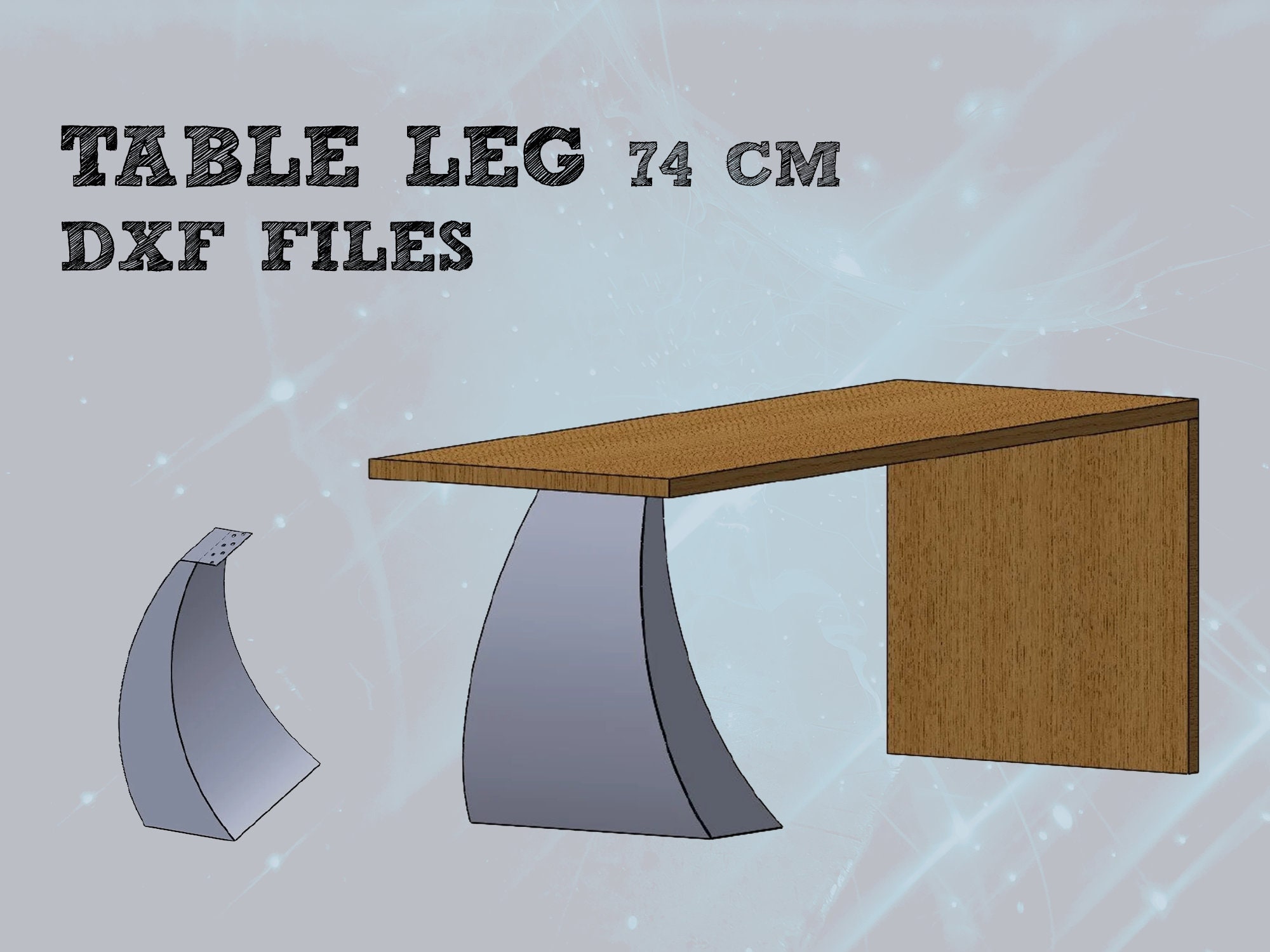 DXF files for cutting and making table legs from 4mm sheet metal