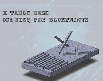 Blueprints IGS & STEP files for making loft style table legs welding plans weldkit plasma plans DXF files