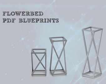 Flowerbed welding blueprints Steel plant stands plans ,Blumenständer, Plant Industrial Rack, Plant Support, Industrial style