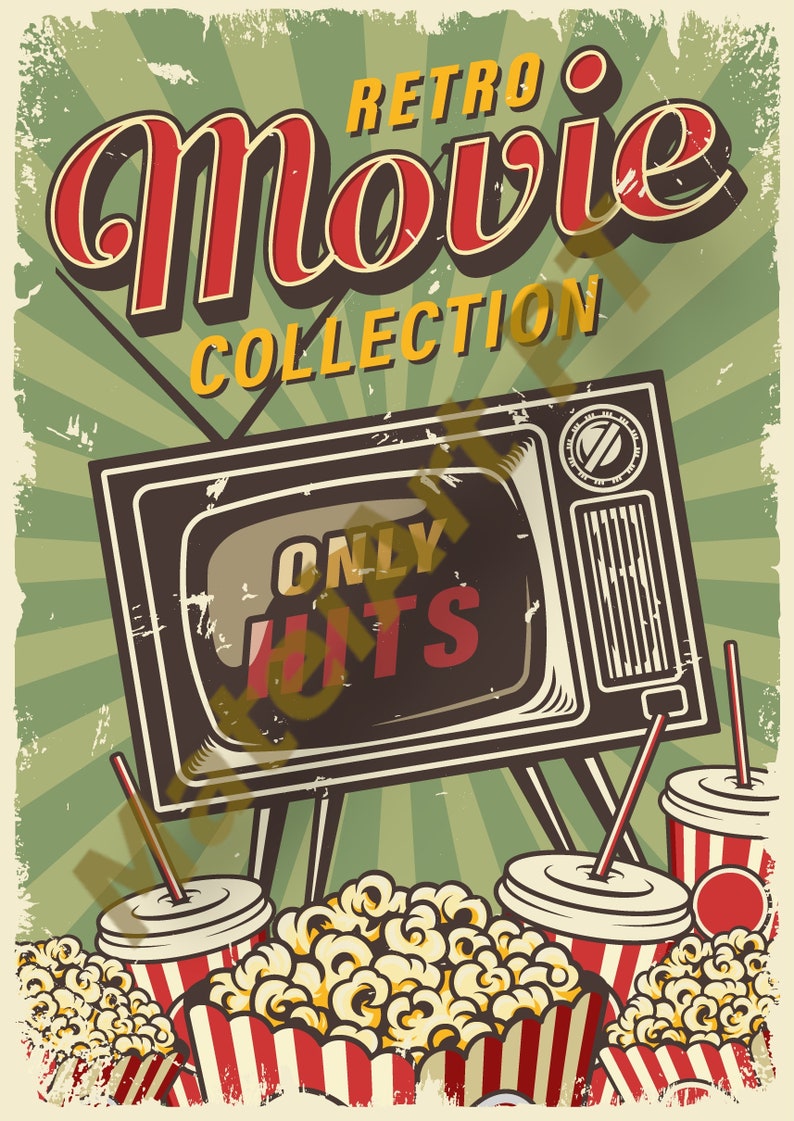 Set of 6 Cinema Vintage Wall Posters - Etsy