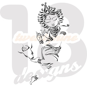 Krishna Svg, PNG, PDF & DXF files Indian God, Hindu God, Spritual, T-shirt Design, Digital Prints, Digital Graphics, Vectors, Silhouette.