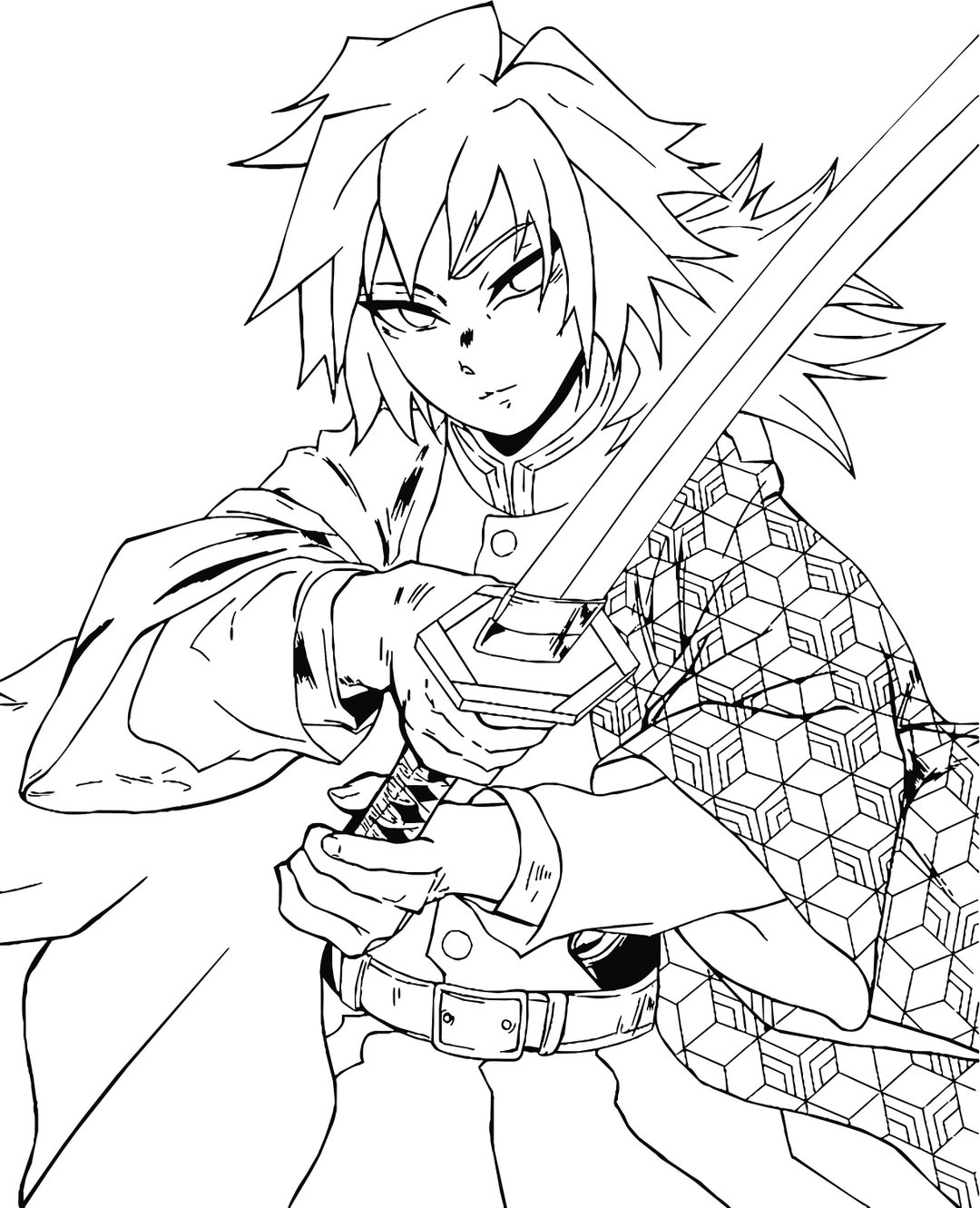Demon Slayer Giyu Tomioka SVG, PNG, & JPEG Files, T-shirt Design ...